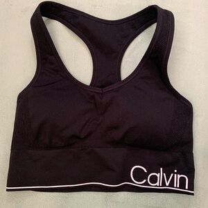 Calvin Klein Performance Black Racerback Sports Bra